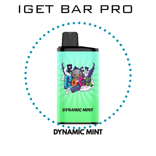Dynamic Mint vape flavor, IGET Bar Pro powerful mint, icy fresh mint vape illustration - Dynamic Mint – IGET BAR PRO 10,000 Puffs | Best Mint Vape