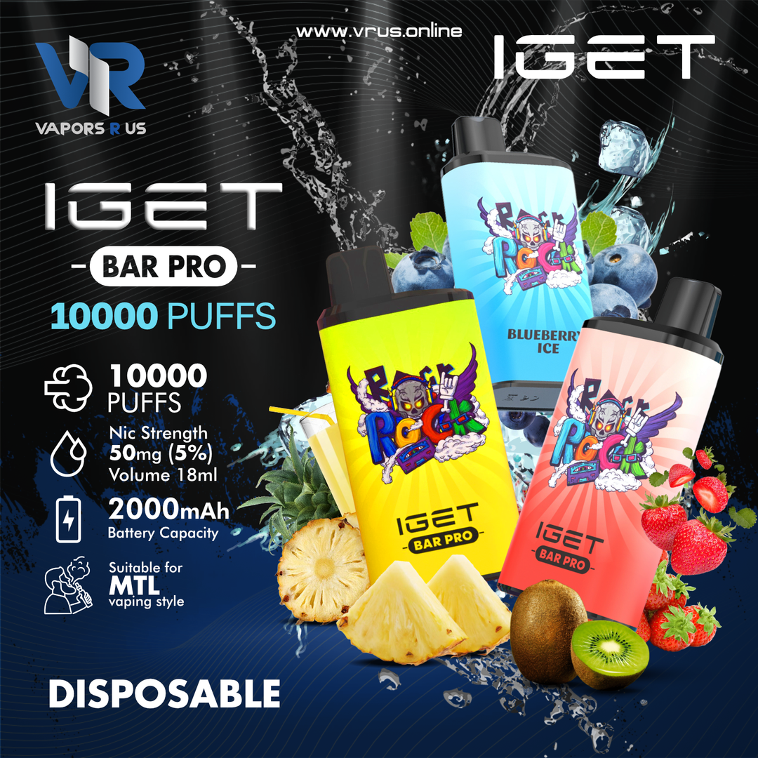 IGET Bar Pro premium feel in hand, grippy texture vape device, hand holding luxury disposable vape - IGET - BAR PRO Disposable Pod Device 10000 PUFFS (50mg 5%)