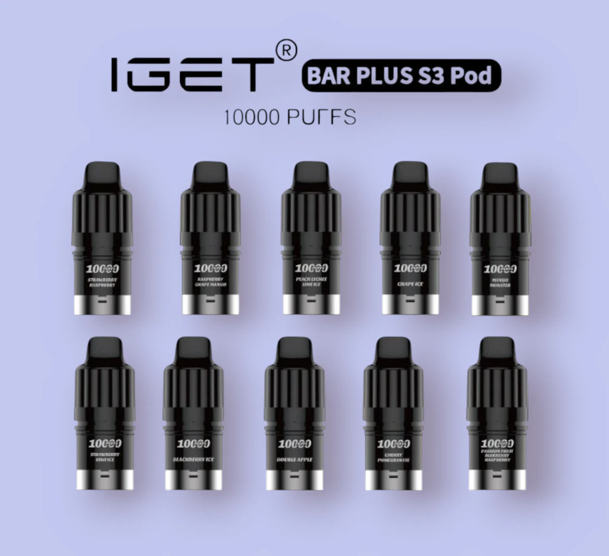 IGET BAR PLUS S3 device, vape pod system assembly, rechargeable vape pod insertion - IGET Bar Plus S3 Pods Wholesale in Australia — 1 vape wholesale