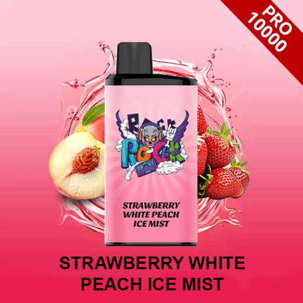 Strawberry White Peach Ice Mist vape flavor, IGET Bar Pro strawberry peach, fruity floral vape illustration - STRAWBERRY WHITE PEACH ICE MIST – IGET BAR PRO – 10000 PUFFS ...